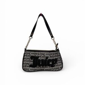 Juicy Couture Black and Gray Shoulder Bag
